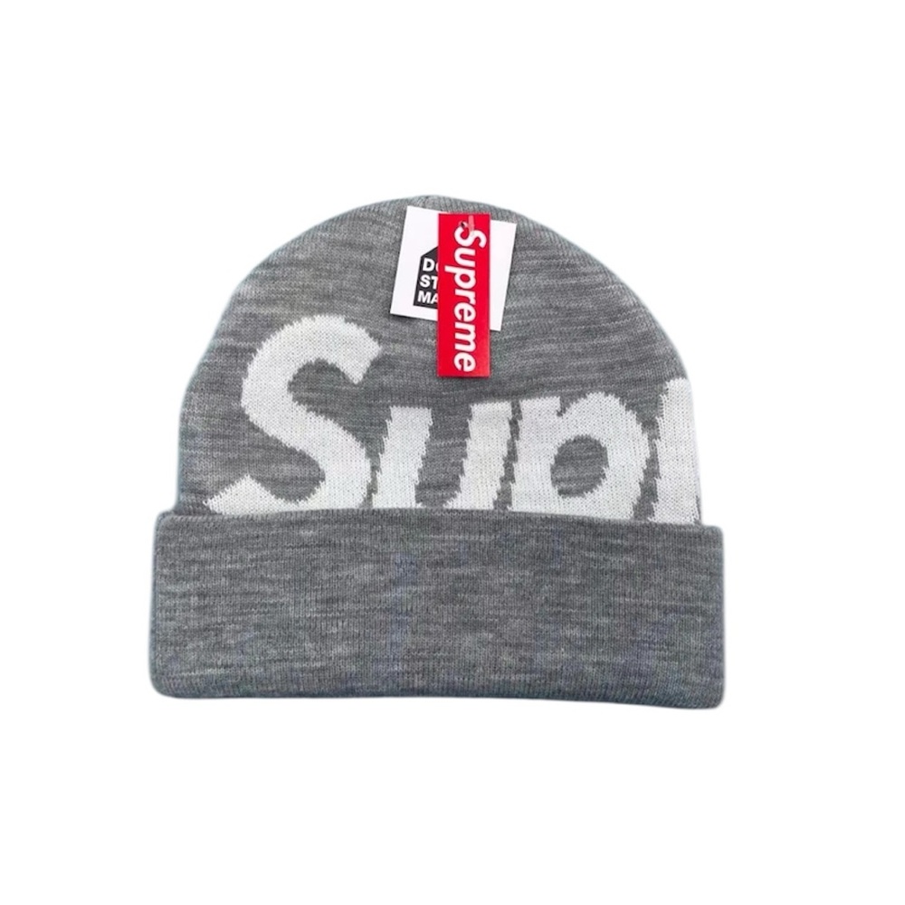 Supreme Gray Beanie Hat